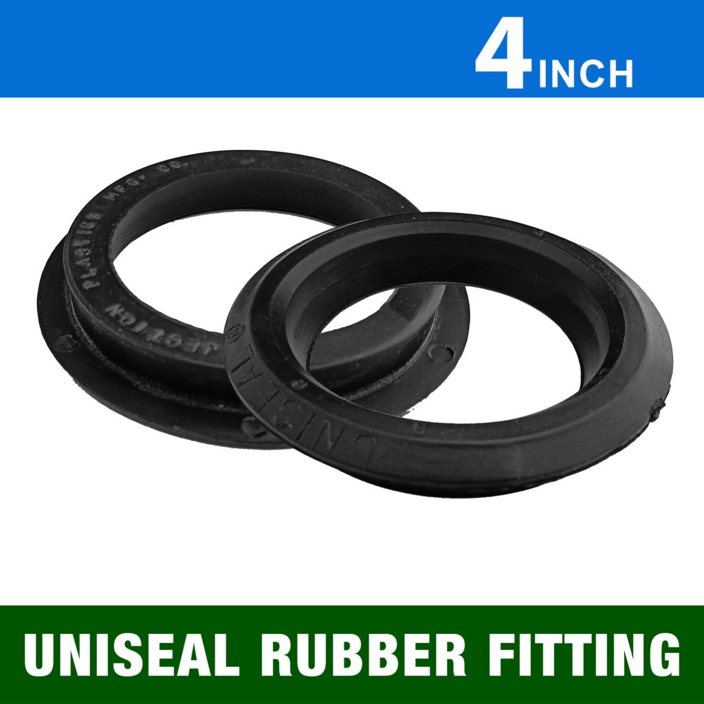 UNISEAL Rubber Fitting • 4” AquaponicsGoGreen
